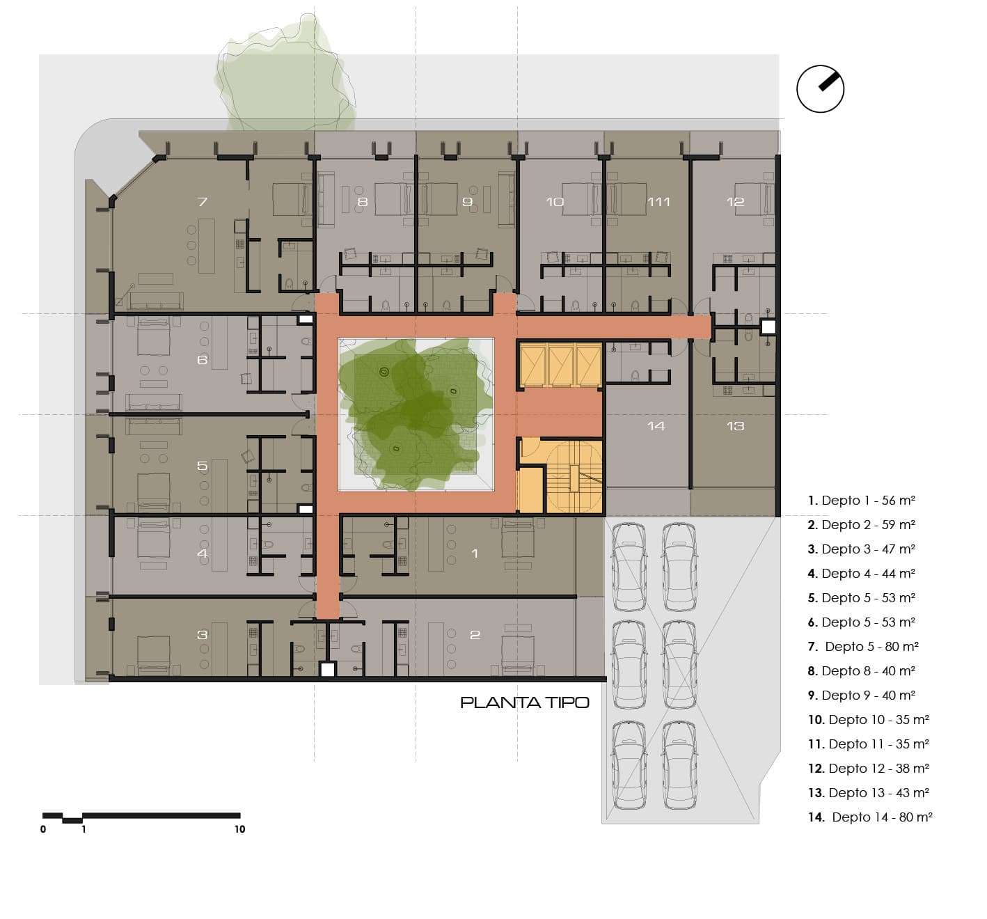 Planta Tipo — Palacio MG